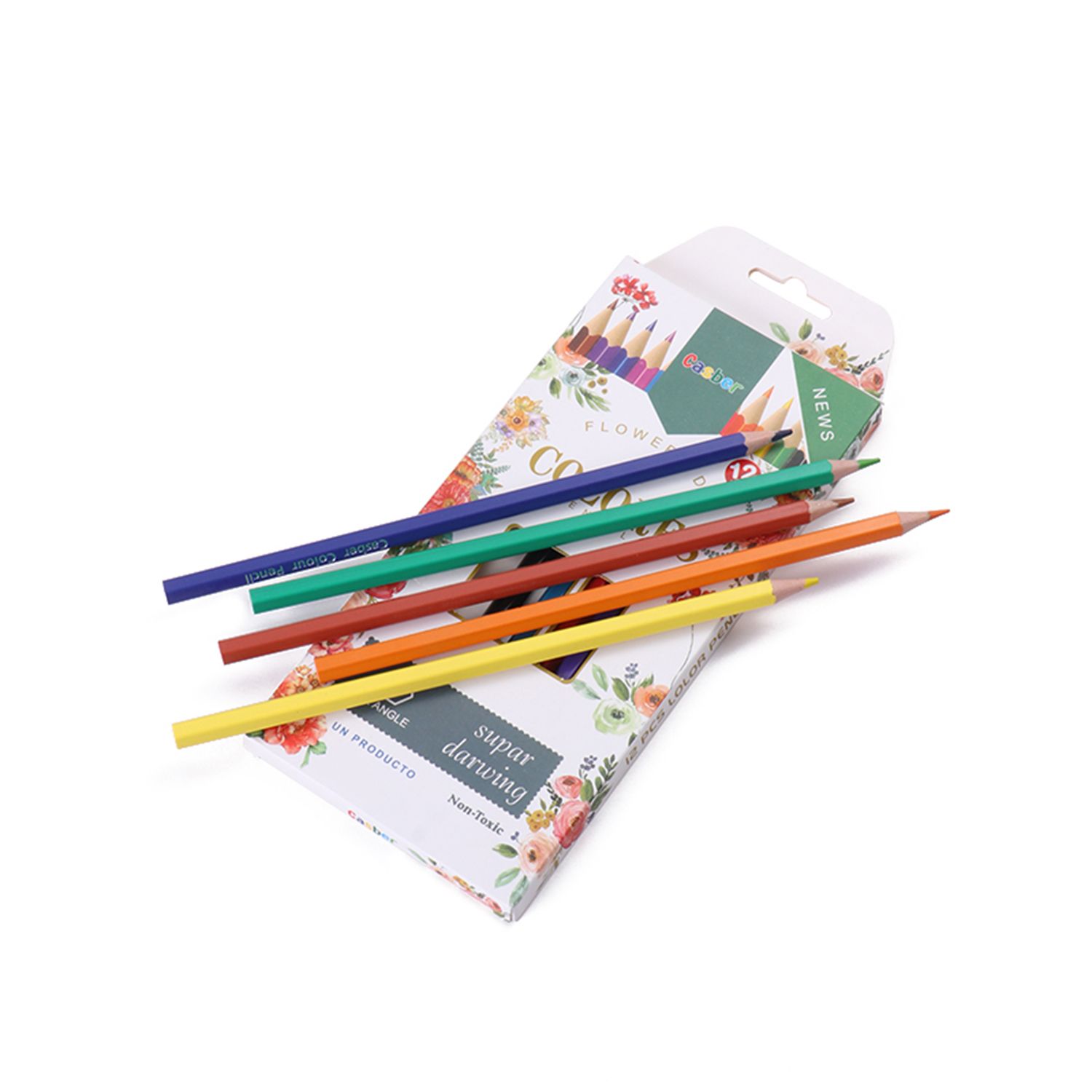 精美彩盒包装12色铅笔 小学生绘画涂鸦笔 厂家专供详情图2