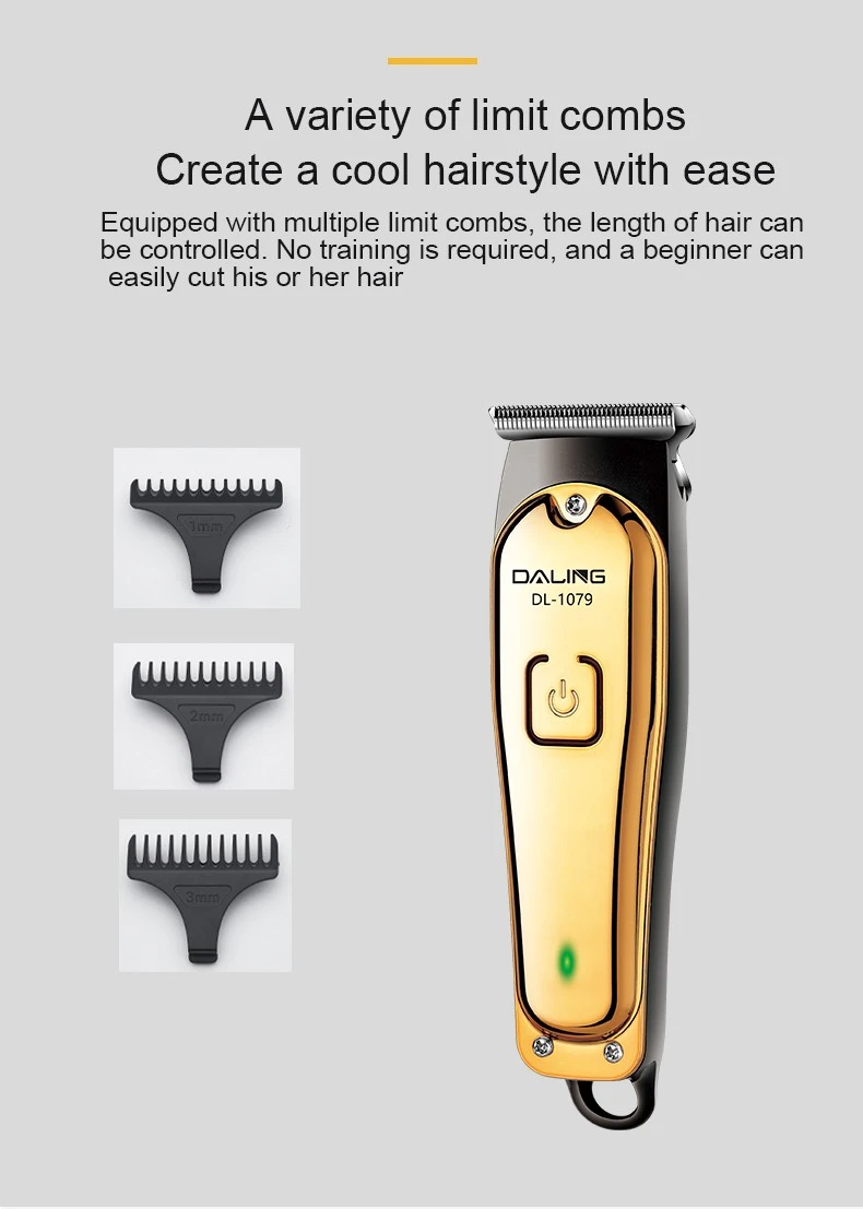 DL-1079 Hair Clipper 0-scale engraved Clipper USB Hair Clipper Bald Clipper detail image 8