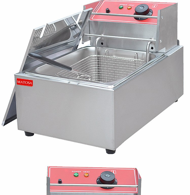 Single-cylinder single-sieve electric fryer FY-81A commercial frying and fryer for French fries, fried chicken legs, fried chicken wings detail image 5
