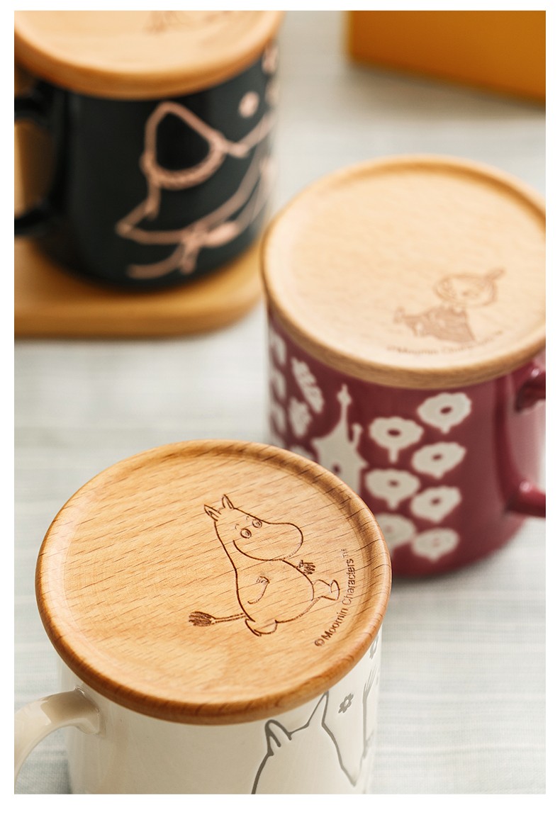 浙里 日本进口Moomin姆明陶瓷木盖马克杯详情图4