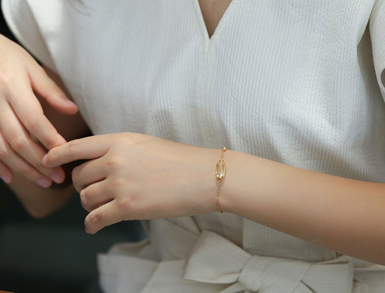 Qixi Festival Valentine's Day gift: Crystal set, natural purified water yellow crystal set, bracelet and necklace set, for couples to send on behalf of others detail image 10
