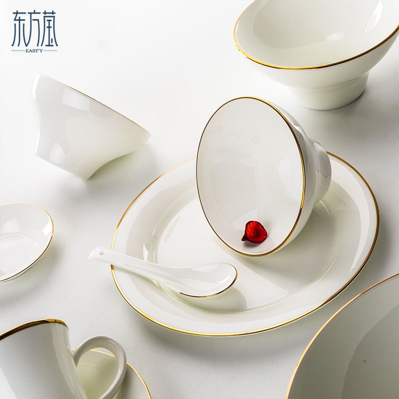 Ceramic bowls, bone China bowls, rice bowls, household small bowls, soup bowls, pork rib bowls, vegetable salad bowls, noodle bowls details Picture