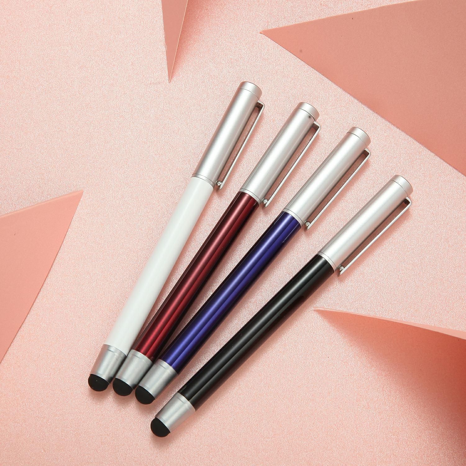 New American-made pen, new customized advertising pen, multi-functional touch screen writing pen, Two and One metal ballpoint pen, customized advertising fountain pen Specification image