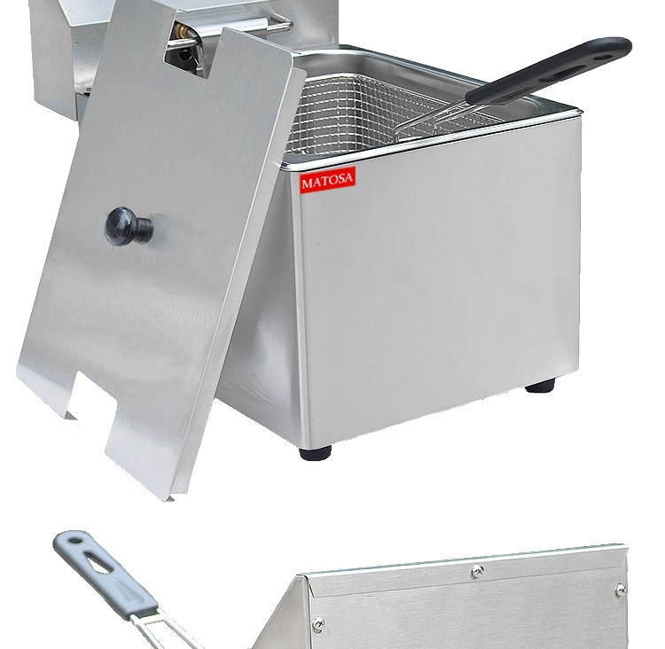 Double-cylinder double-sieve electric fryer FY-8L commercial frying and fryer equipment for frying chicken wings and French fries detail image 7