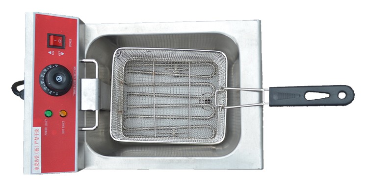 Estufa de fritura eléctrica de una sola pantalla de cilindro FY-12L freidora comercial freidora horno de fritura alas de pollo pollo patatas fritas equipo detail image 8