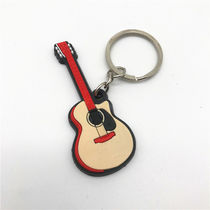 Instrument silicone keychain PVC soft rubber keyring guitar violin 5