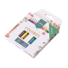 12色短款精美彩盒包装 儿童秘密花园填色笔 涂鸦铅笔