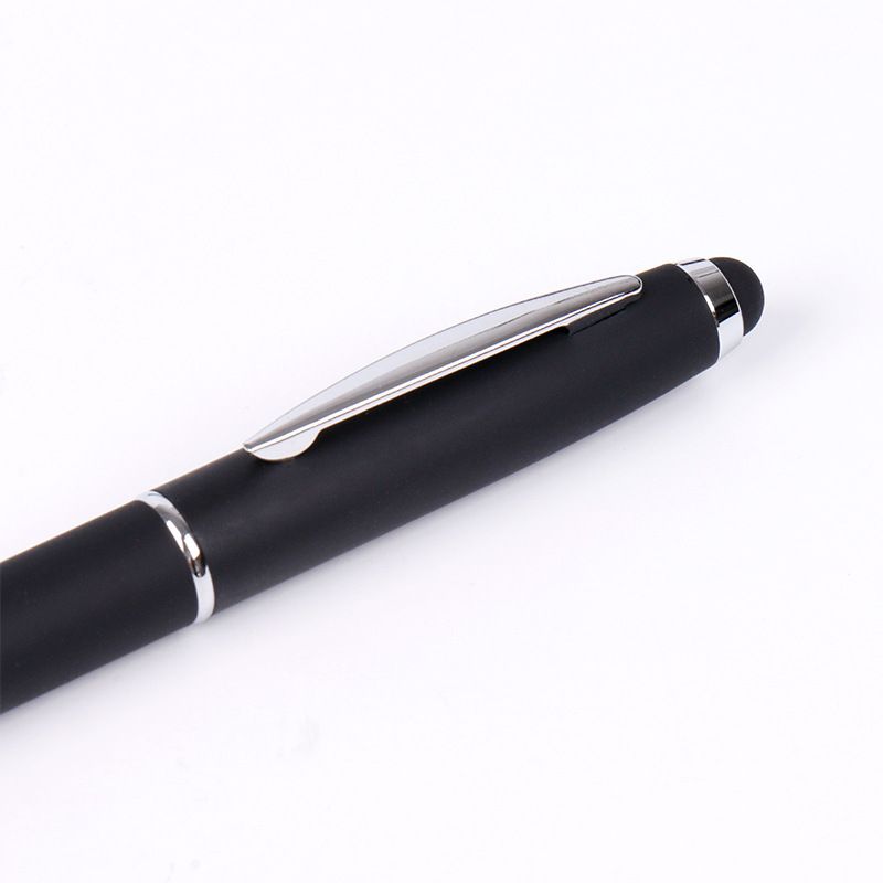 Office gift metal ballpoint pen, touch screen rubber pen, multi-functional gift advertising logo ballpoint pen, two-in-one metal pen Application Scenario