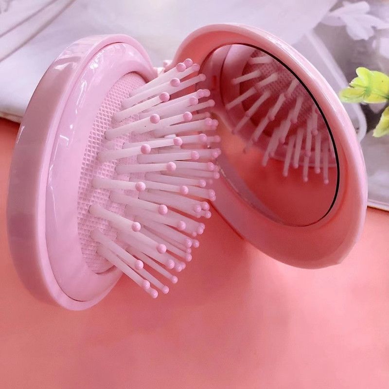 可爱粉色折叠梳子细节图