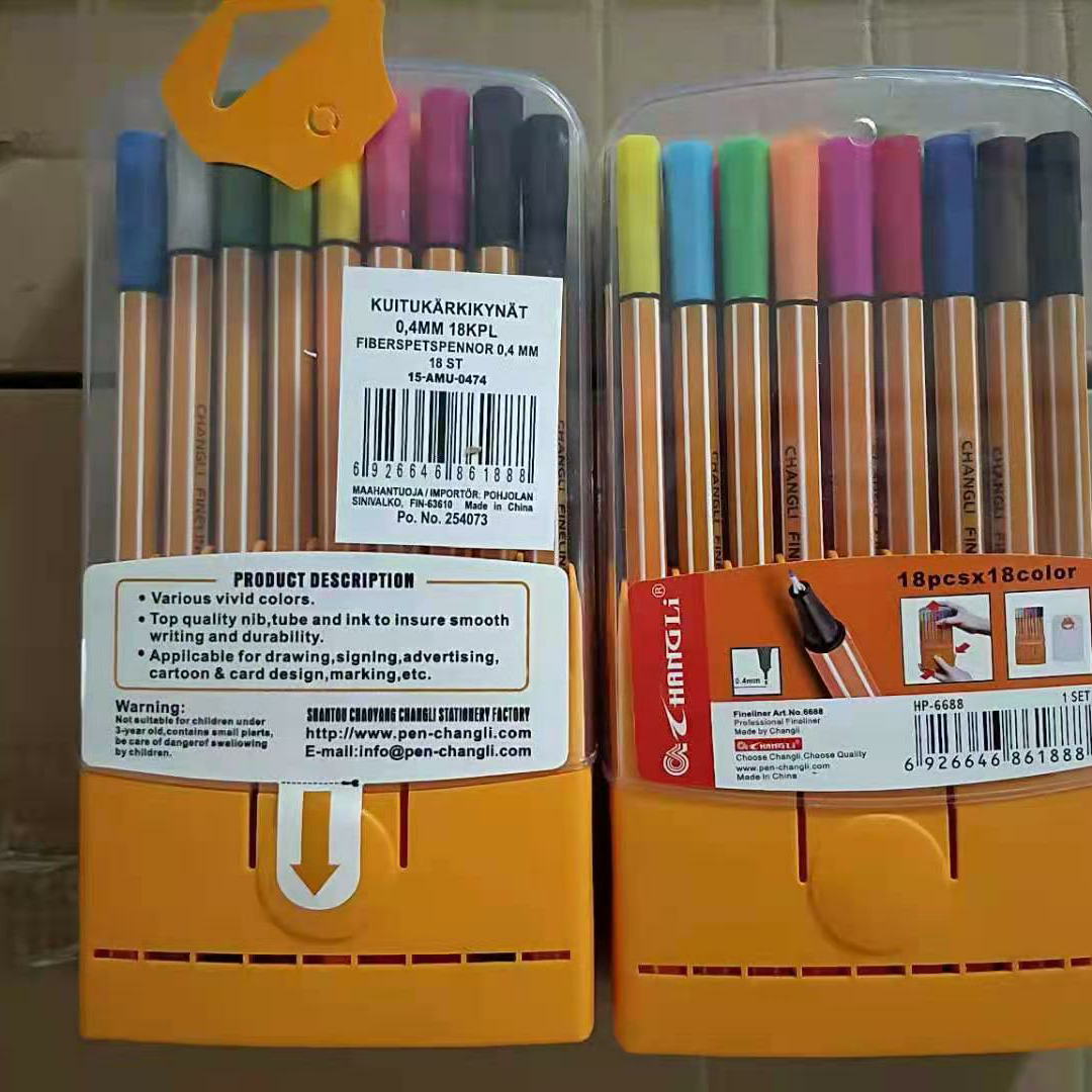 Glue, ballpoint pen, highlighter, water pen, marker pen