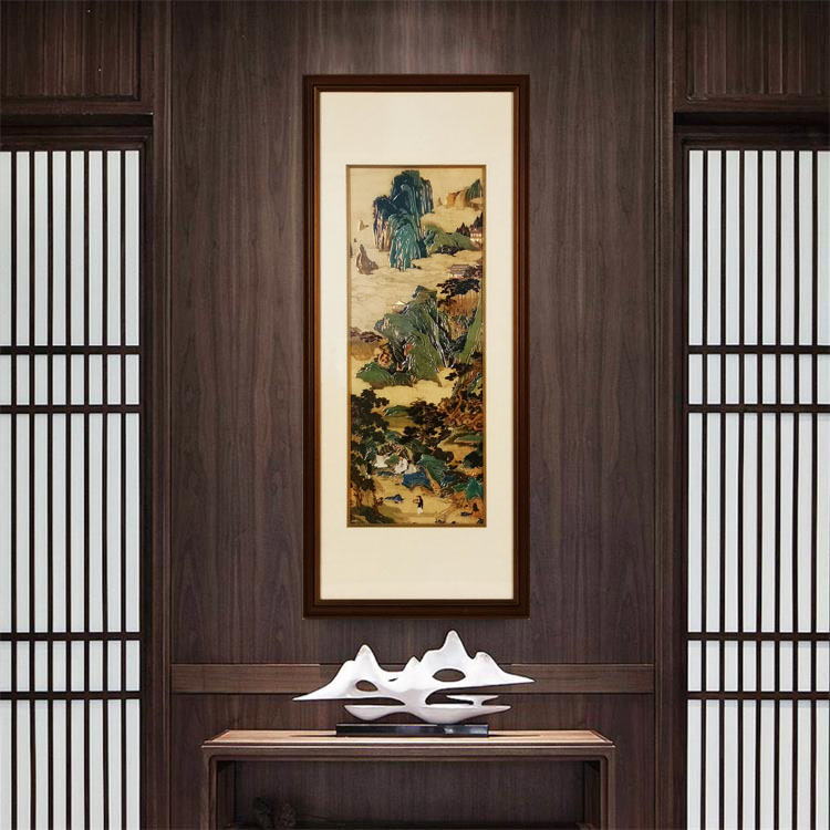 Exhibition Of New Copper Sculpture High-End Chinese Style Copper Sculpture Peach Wonderland Map Specification drawing