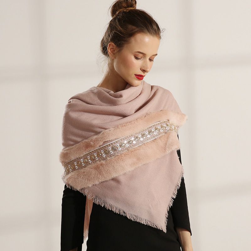 Jane Eyre silk edge 2022 elegant ladies thickened warm square scarf European and American national style thickened folding shawl scarf bib wholesale thumbnail