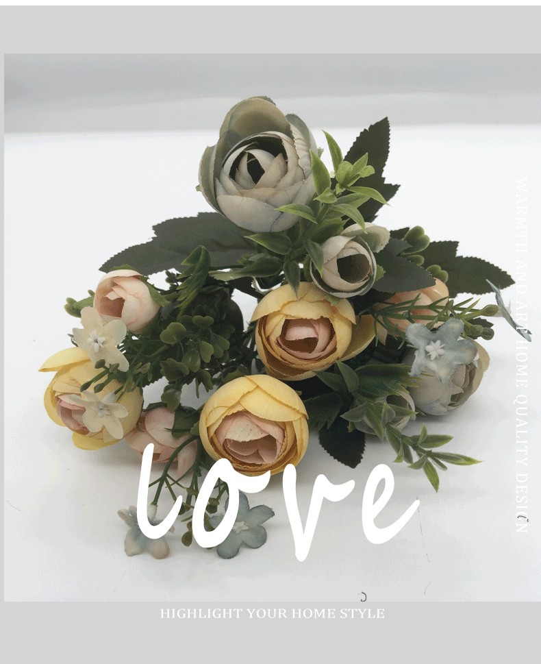 Simulación buquet de mano flor artificial estilo europeo novia boda material flor simulación comercio exterior especial detail image 5