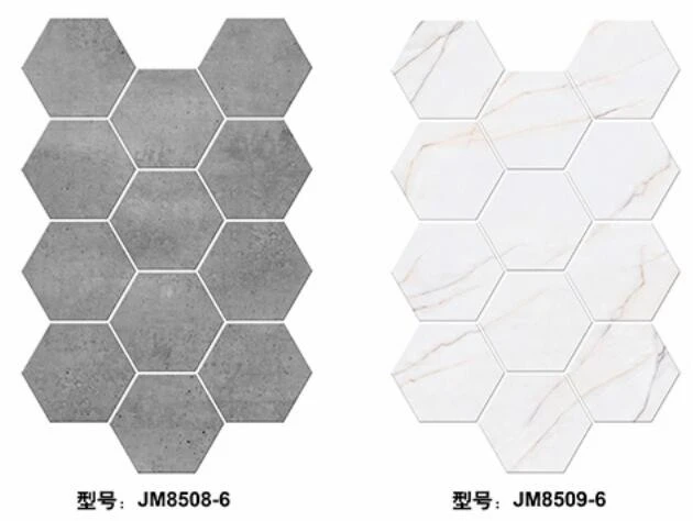 Self-adhesive floor, marble grain, wood grain, hexagonal, shopping mall, office, home decoration, cement floor, floor renovation, 24cm*21cm, kitchen, bedroom, bathroom, living room detail image 10
