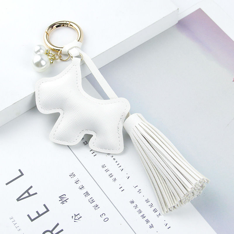Cute puppy key series, bag pendant leather
