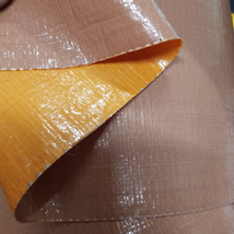 双面淋膜165克棕黄PE防水布  塑料编织布  适用于花房篷布 汽车篷布 帐篷底布 各种手提袋  收纳箱专用面料