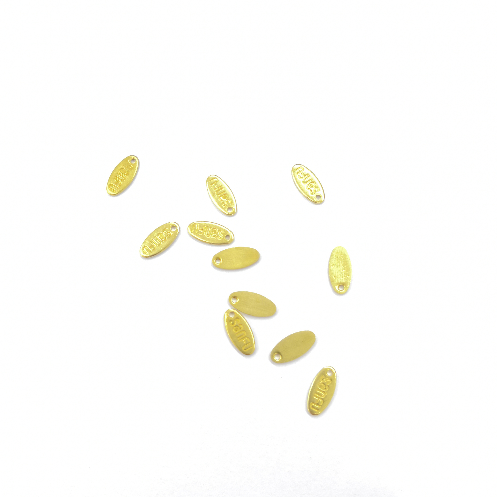 XH04744实心椭圆平面印字母一孔