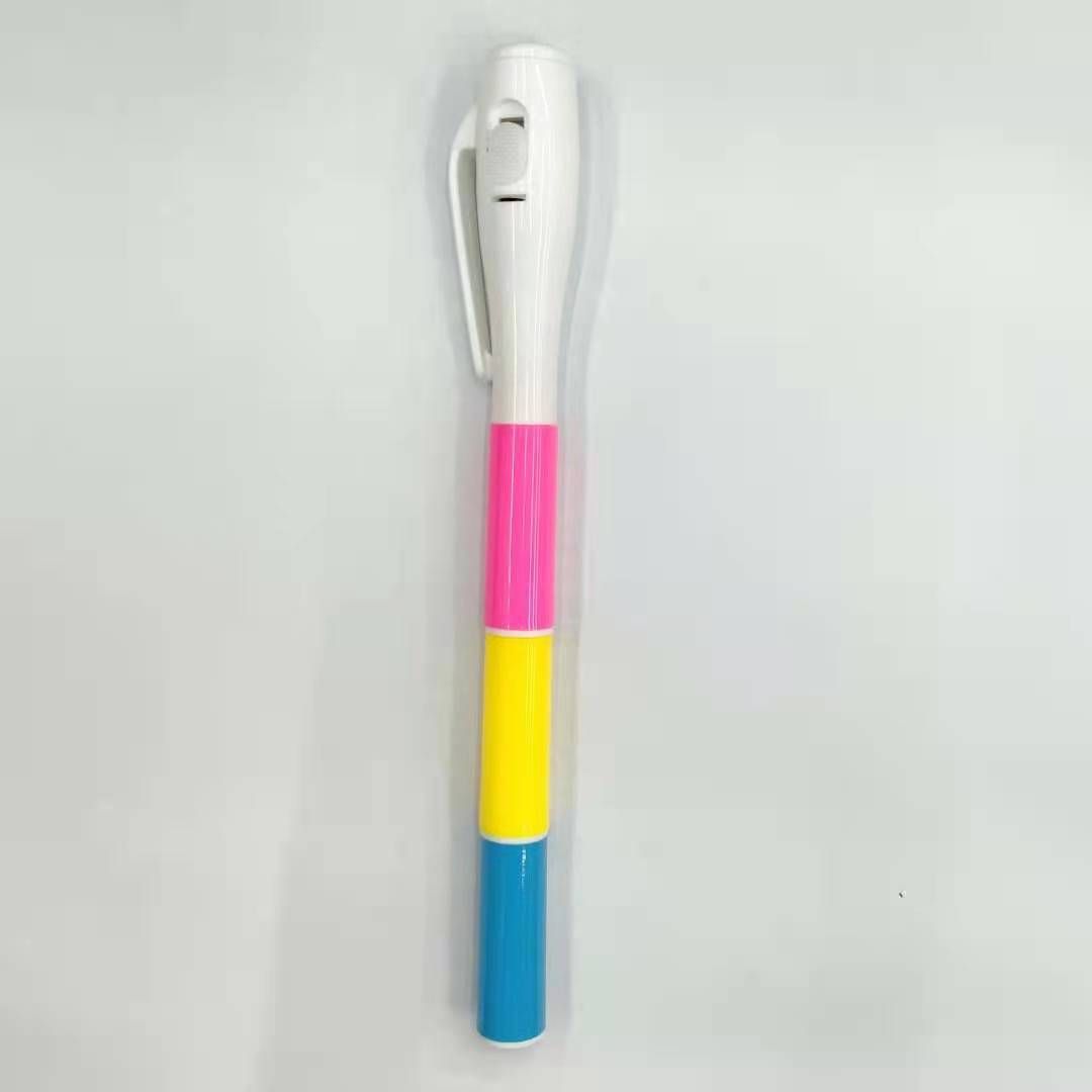 Ultraviolet invisible pen, spliced invisible pen, 3-color invisible pen, banknote detector pen details Picture