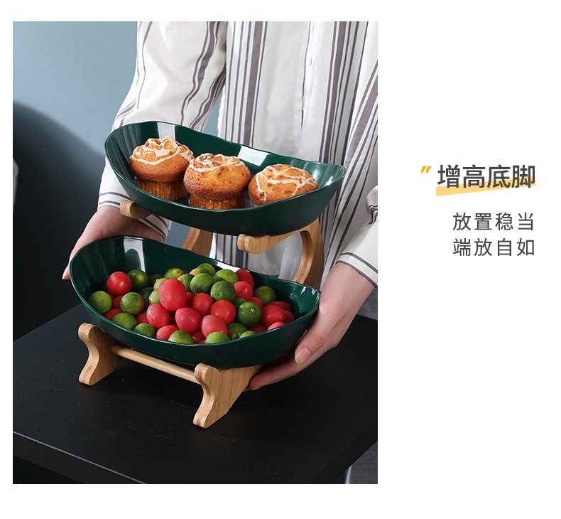 北欧多层水果盘家用餐厅餐桌客厅茶几零食盘水果篮轻奢摆盘可定制						详情图13