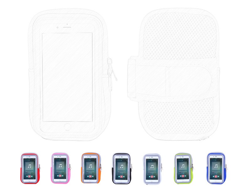 Outdoor sports arm bag, running mobile arm bag, fitness multi-functional touch screen 5.5-inch inner mobile arm bag detail image 17