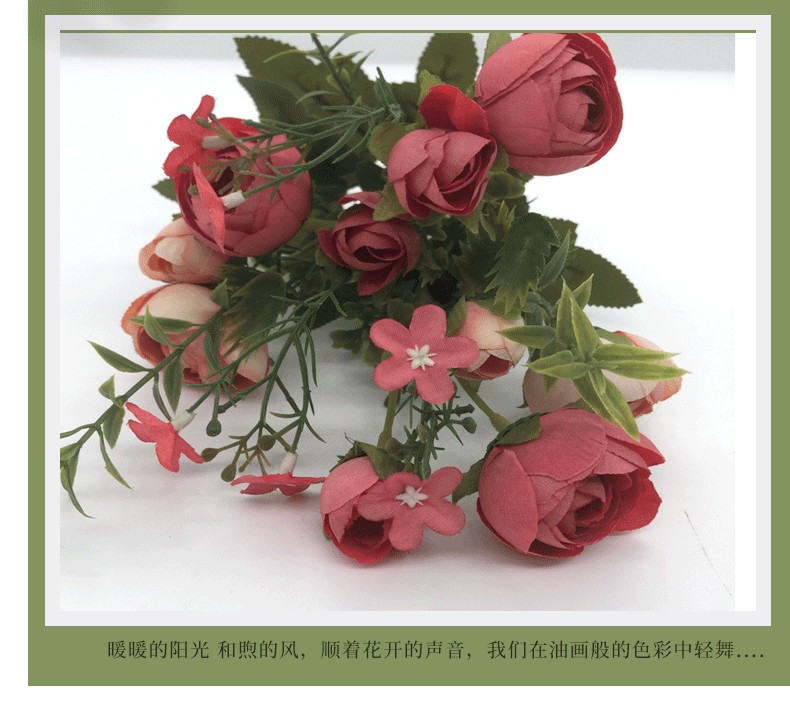 Simulación buquet de mano flor artificial estilo europeo novia boda material flor simulación comercio exterior especial detail image 8