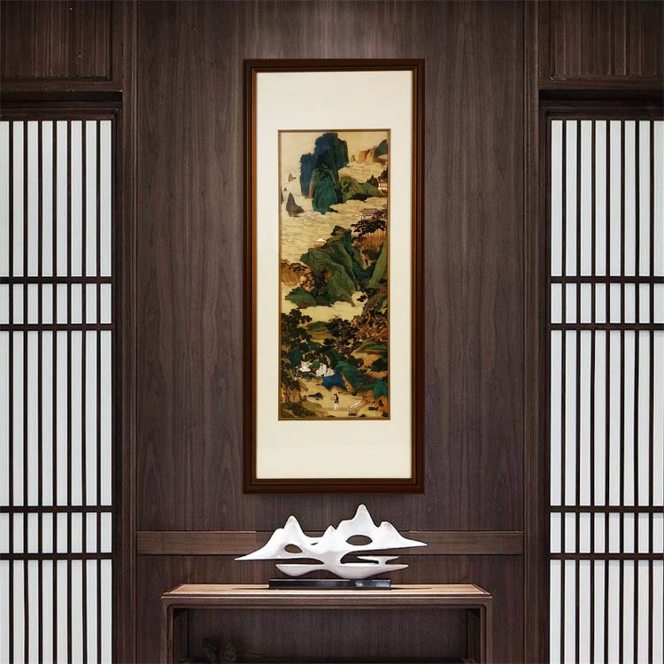 Exhibition Of New Copper Sculpture High-End Chinese Style Copper Sculpture Peach Wonderland Map details Picture
