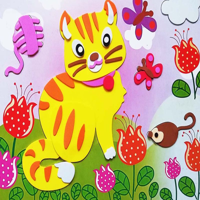 批发儿童手工贴海底鱼贴画卡通动物贴纸定制产品图