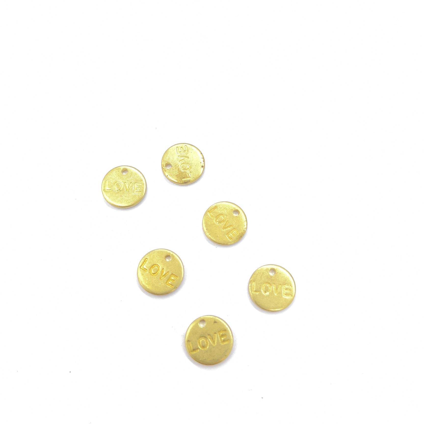 XH03753实心圆片印字love一孔