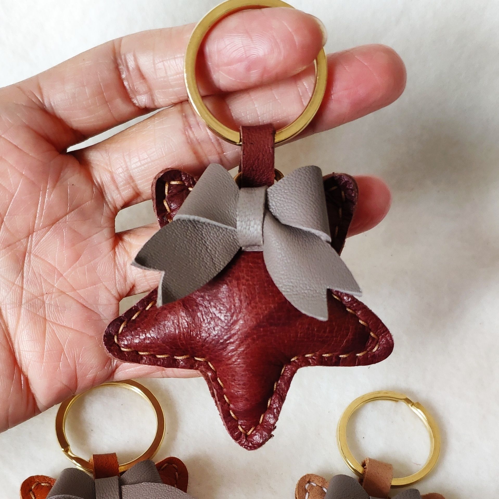 Star Key series, bag pendant leather 4