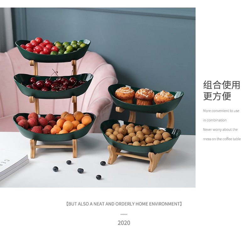 北欧多层水果盘家用餐厅餐桌客厅茶几零食盘水果篮轻奢摆盘可定制						详情图16