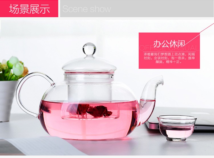 Wholesale glass steaming teapots, boiling teapots, flower teapots, glass cups, tea sets, flower teapots, exquisite teapots detail image 20