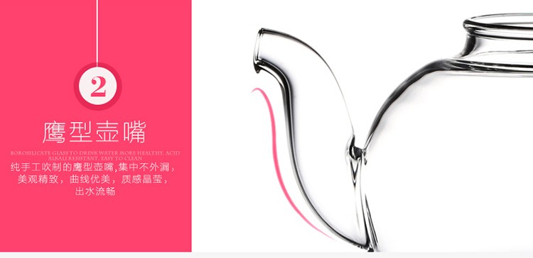 Wholesale glass steaming teapots, boiling teapots, flower teapots, glass cups, tea sets, flower teapots, exquisite teapots detail image 13