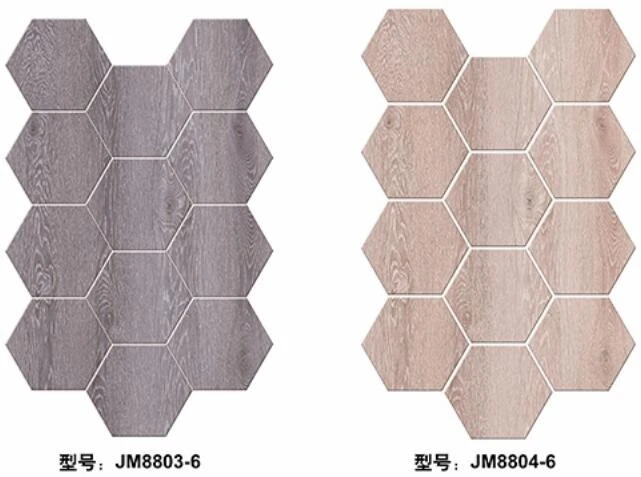 Self-adhesive floor, marble grain, wood grain, hexagonal, shopping mall, office, home decoration, cement floor, floor renovation, 24cm*21cm, kitchen, bedroom, bathroom, living room detail image 5