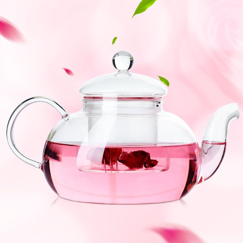 Wholesale glass steaming teapots, boiling teapots, flower teapots, glass cups, tea sets, flower teapots, exquisite teapots