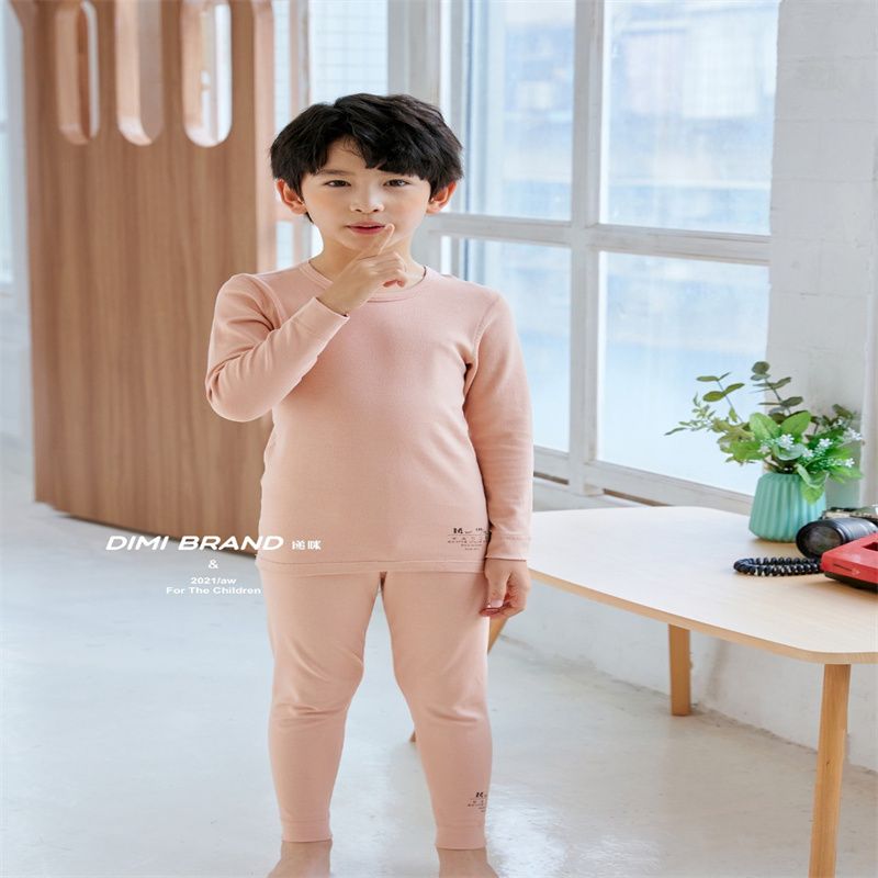 秋衣秋裤精品套装少年儿童纯棉保暖内衣薄款柔软秋冬季棉毛衫14