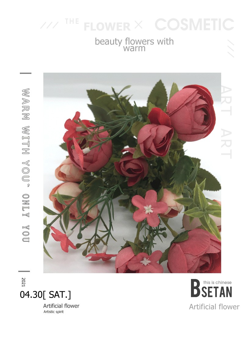 Simulación buquet de mano flor artificial estilo europeo novia boda material flor simulación comercio exterior especial detail image 4