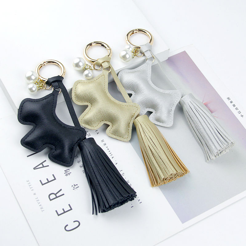 Cute puppy key series, bag pendant leather 6