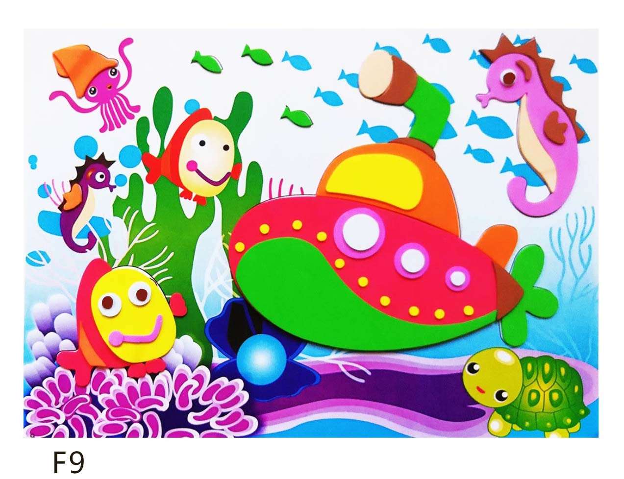 批发儿童手工贴海底鱼贴画卡通动物贴纸定制详情图11
