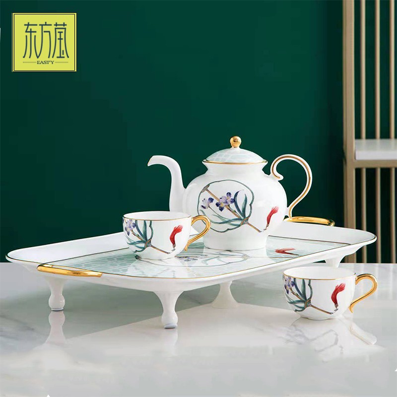 Ceramic water sets, coffee sets, tea sets, new Chinese-style bone China tea sets, cup sets, high-end bone China gift tea sets pic 1