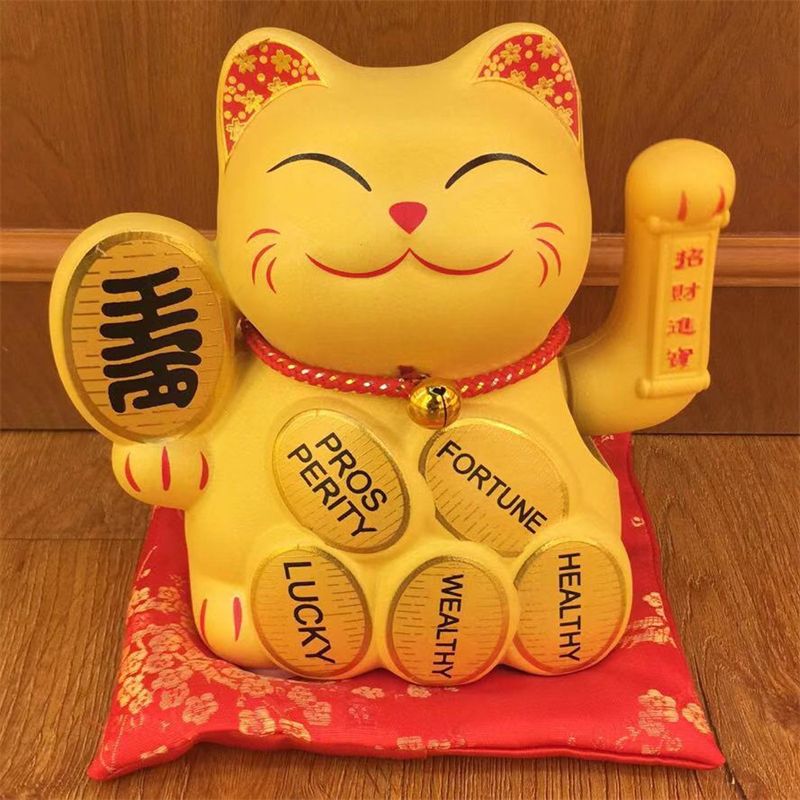 Nantai frosted gold Rocking cat opening gift furniture living room decor