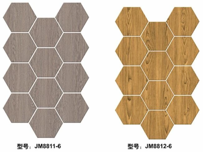 Self-adhesive floor, marble grain, wood grain, hexagonal, shopping mall, office, home decoration, cement floor, floor renovation, 24cm*21cm, kitchen, bedroom, bathroom, living room detail image 7