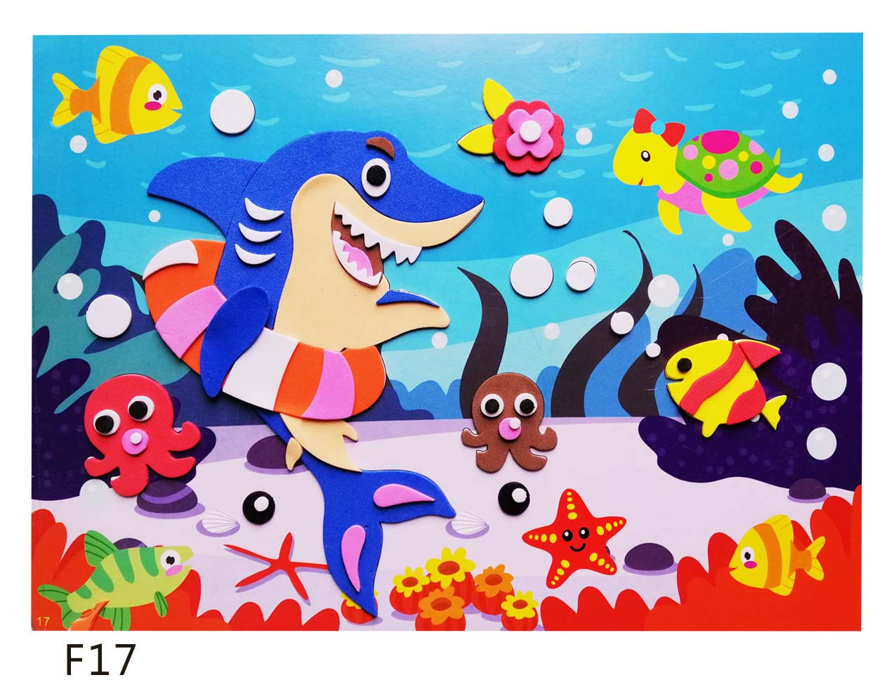 批发儿童手工贴海底鱼贴画卡通动物贴纸定制详情图18