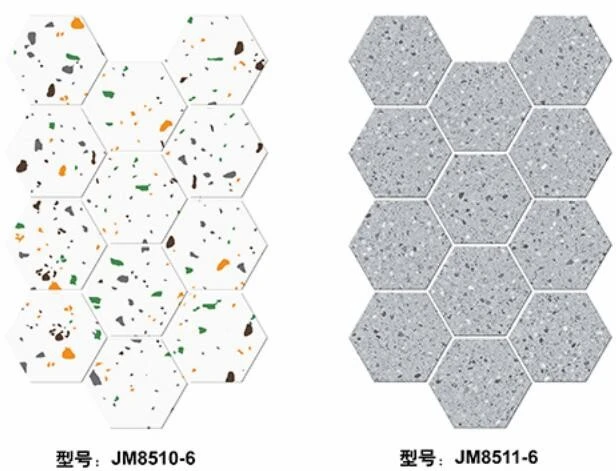 Self-adhesive floor, marble grain, wood grain, hexagonal, shopping mall, office, home decoration, cement floor, floor renovation, 24cm*21cm, kitchen, bedroom, bathroom, living room detail image 14