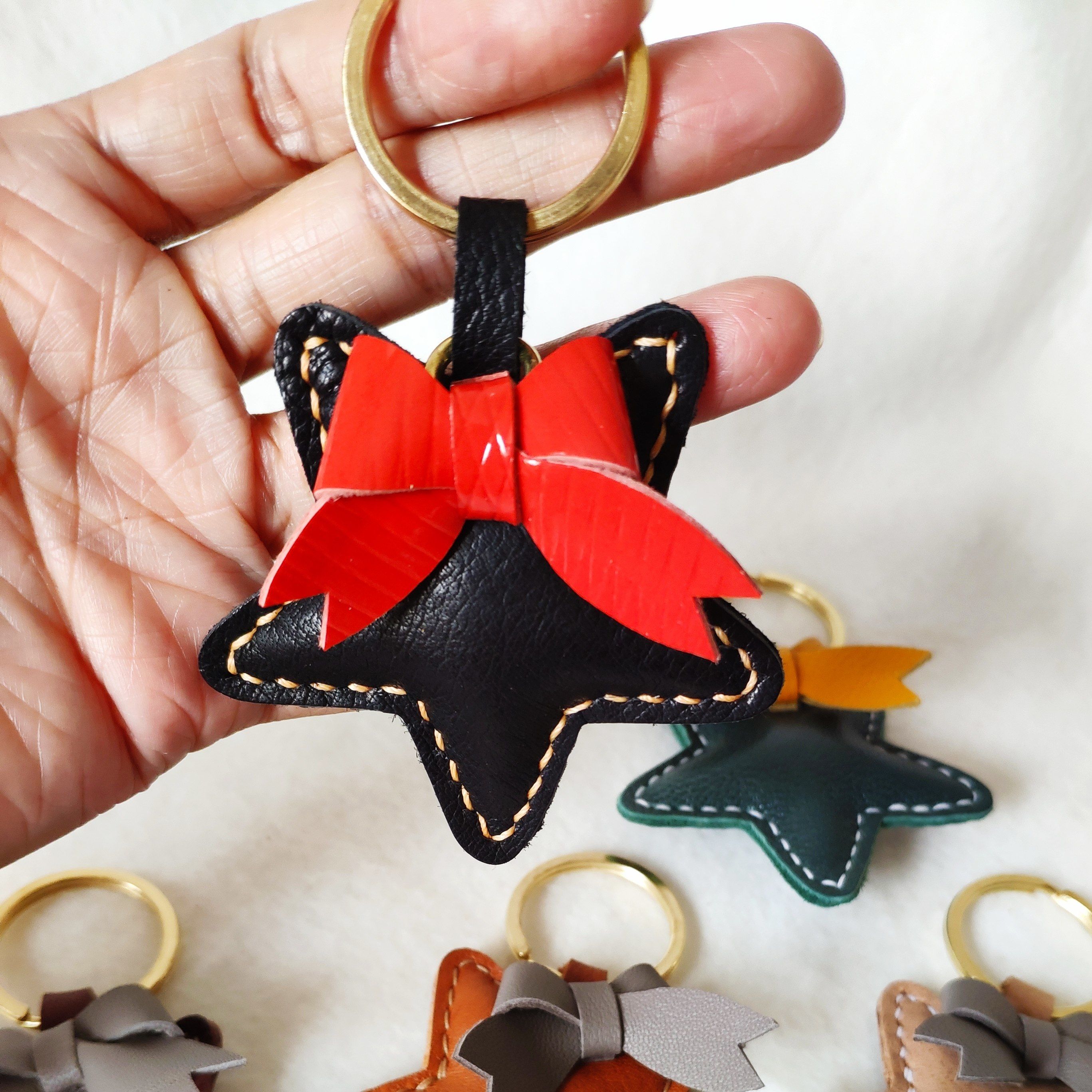 Star Key series, bag pendant leather 5