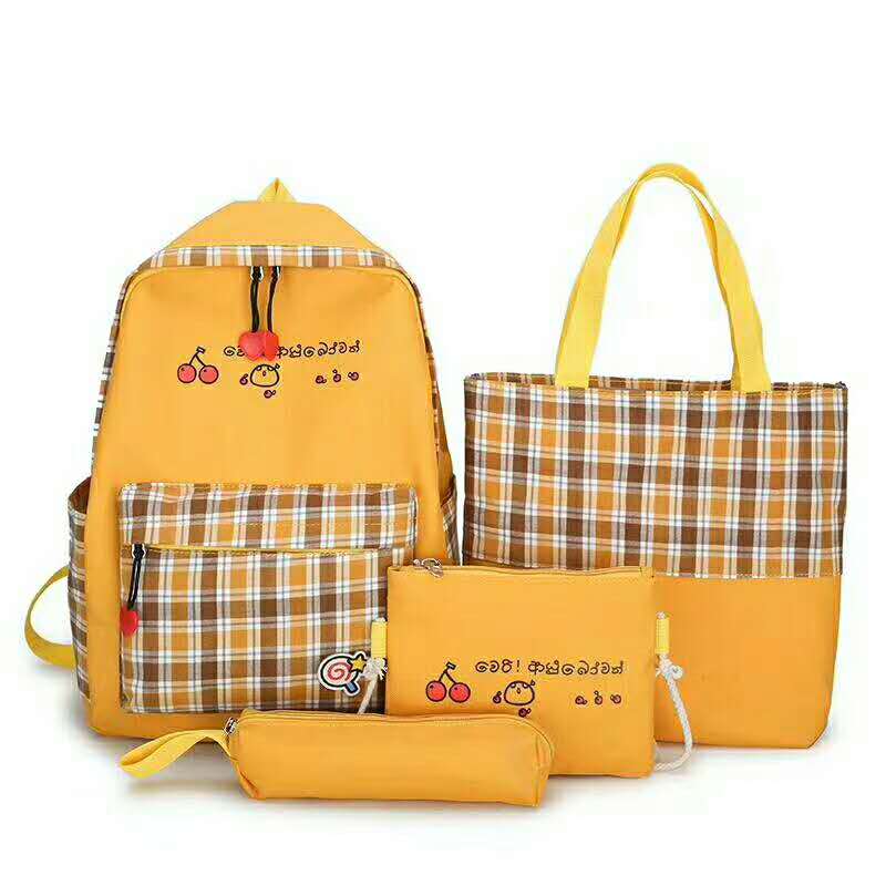 Faber Baodi school style GZSJT001 four-color optional plaid leisure bag Specification drawing