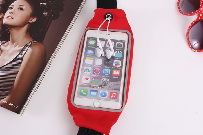 Multi-functional transparent window touch screen waist bag for sports, fitness and mountaineering Item Picture