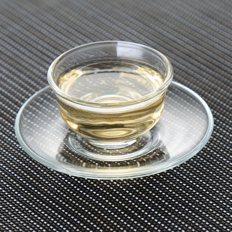 批发博绿雅高鹏硅耐热玻璃健康环保加厚杯碟人工吹制玻璃杯茶杯