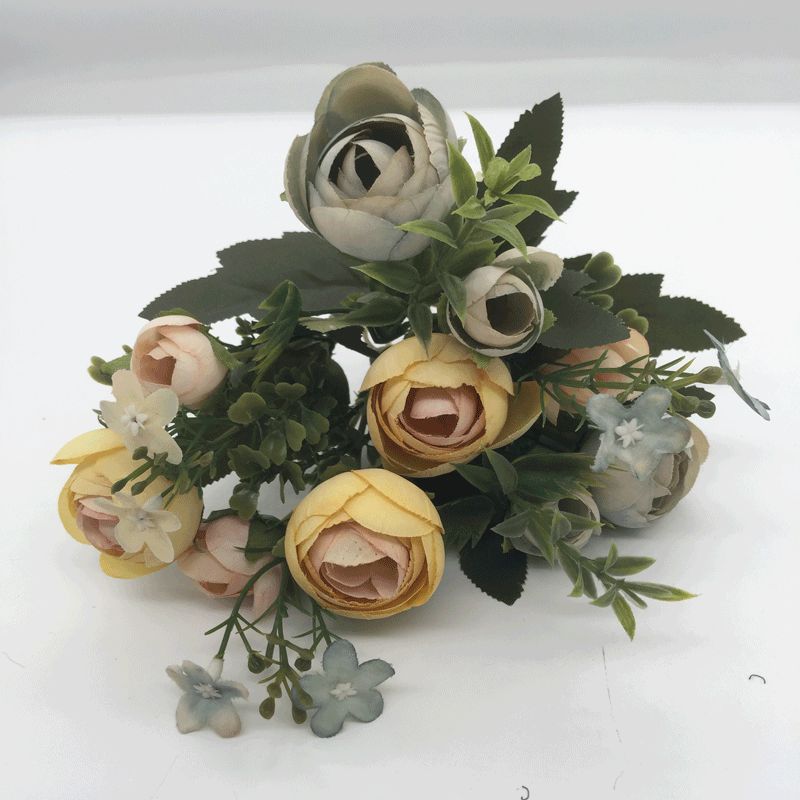 Simulación buquet de mano flor artificial estilo europeo novia boda material flor simulación comercio exterior especial Specification image