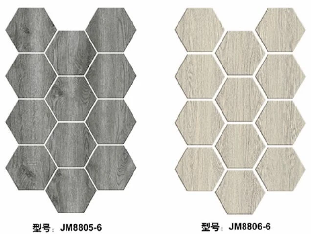 Self-adhesive floor, marble grain, wood grain, hexagonal, shopping mall, office, home decoration, cement floor, floor renovation, 24cm*21cm, kitchen, bedroom, bathroom, living room detail image 8