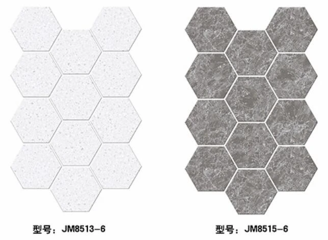 Self-adhesive floor, marble grain, wood grain, hexagonal, shopping mall, office, home decoration, cement floor, floor renovation, 24cm*21cm, kitchen, bedroom, bathroom, living room detail image 13